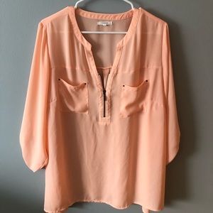 Plus Size Coral Top